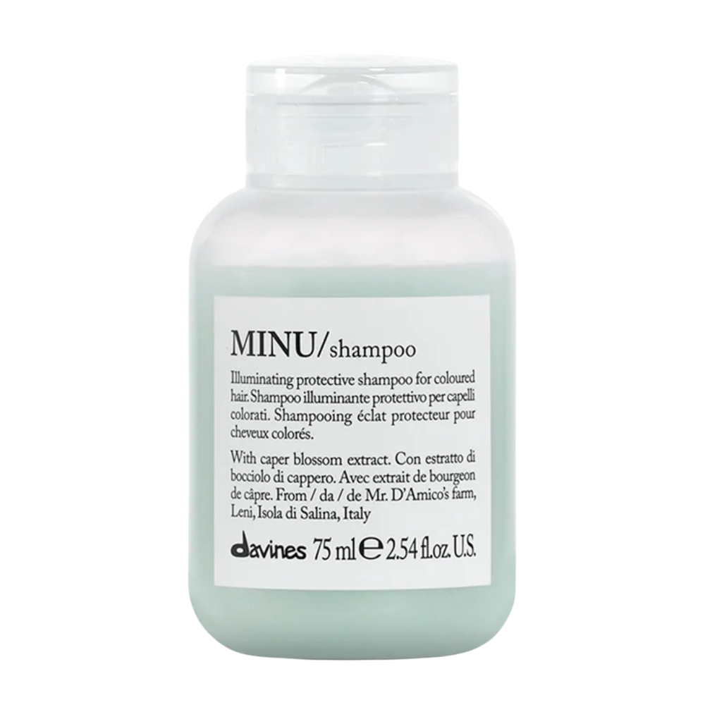 DAVINES Minu Shampoo 75ml - Шампунь для блиску та збереження кольору фарбованого волосся 